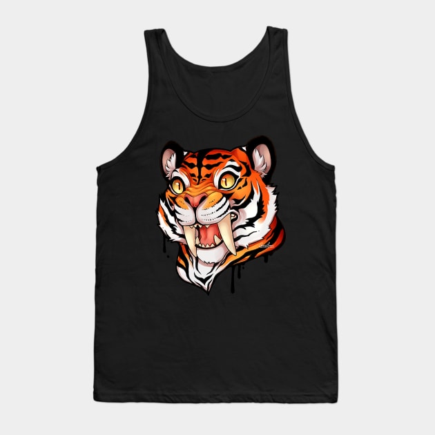 Drip Tiger Tank Top by seosaur